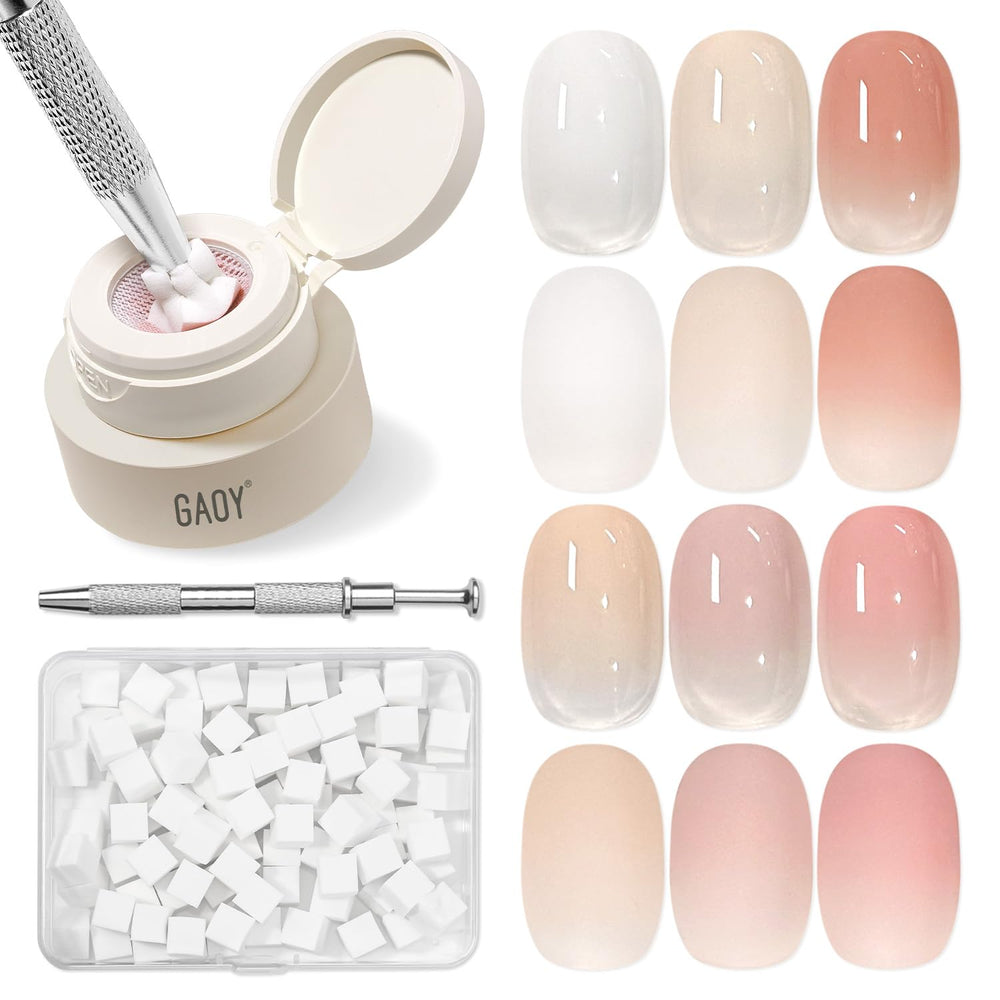 GAOY Cushion Ombre Patting Gel set for at-home gradient nails.