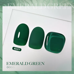 GAOY emerald green gel swatch showing rich color for DIY nail art.