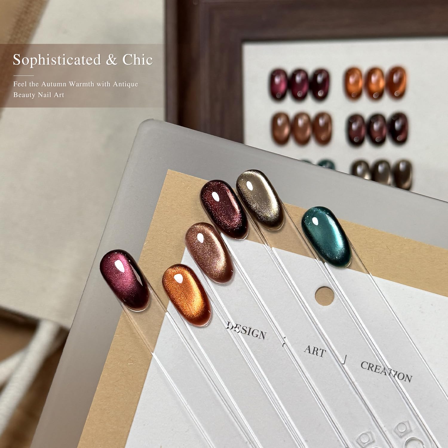 GAOY gel nail colors brown green purple gold for versatile DIY nail art.