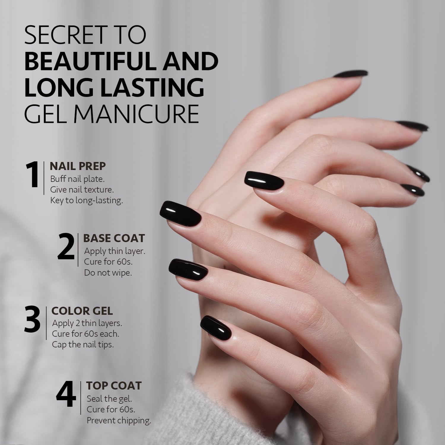 GAOY gel nail polish kit long-wear finish for up to four weeks