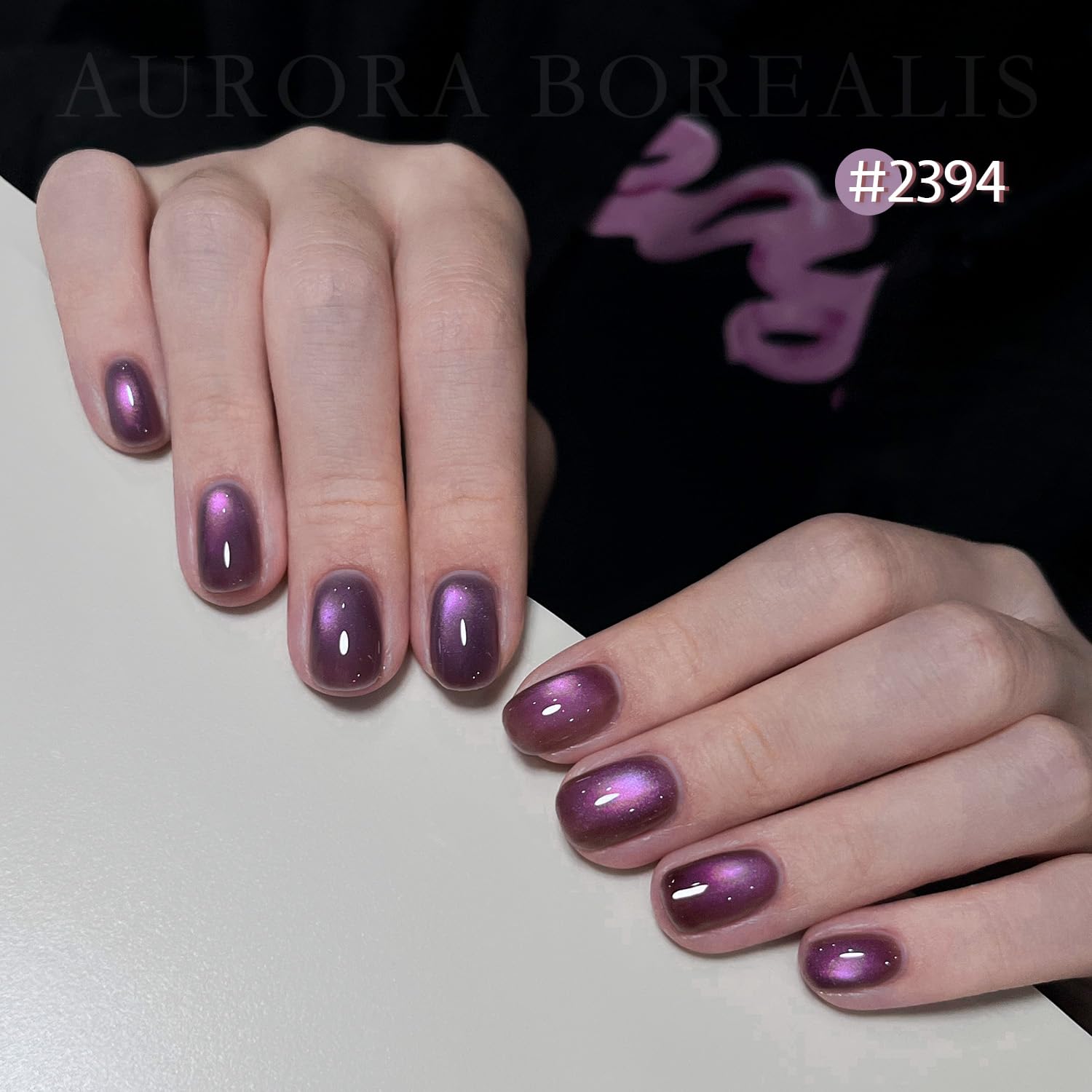GAOY Glitter Cat Eye polish colors six-pack for versatile holo manicures.