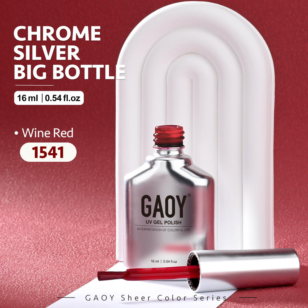 GAOY home manicure setup with sheer red jelly gel polish