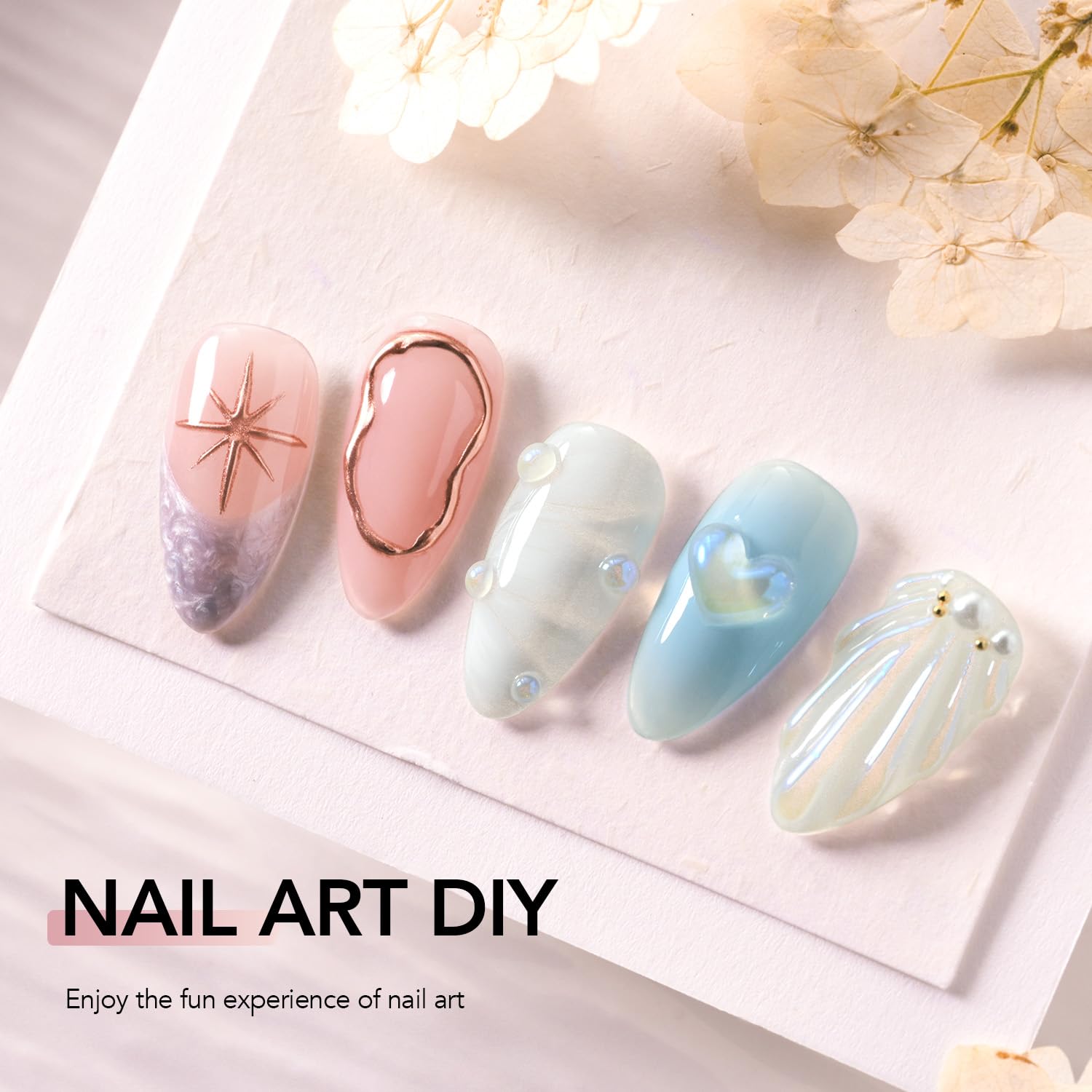 GAOY 2-piece kit: 0.53 oz each for versatile nail art at home.