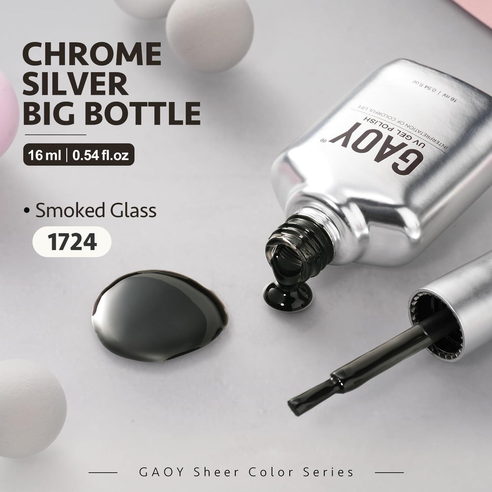 GAOY Jelly Nude Black polish finish offers a shimmering jelly look.