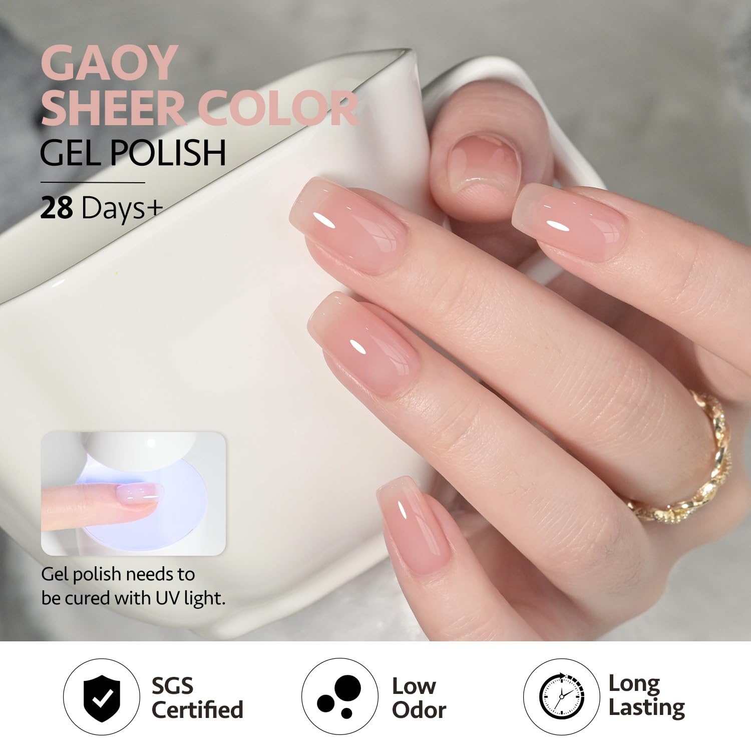 GAOY Jelly Nude offers long wear up to four weeks with base and top coats.