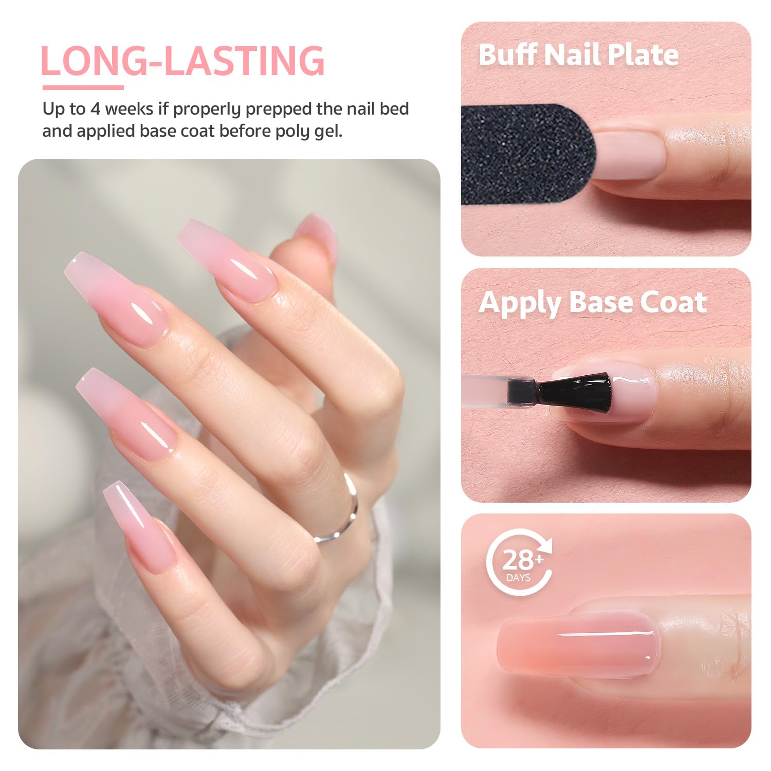 GAOY long lasting manicure up to four weeks with proper prep.