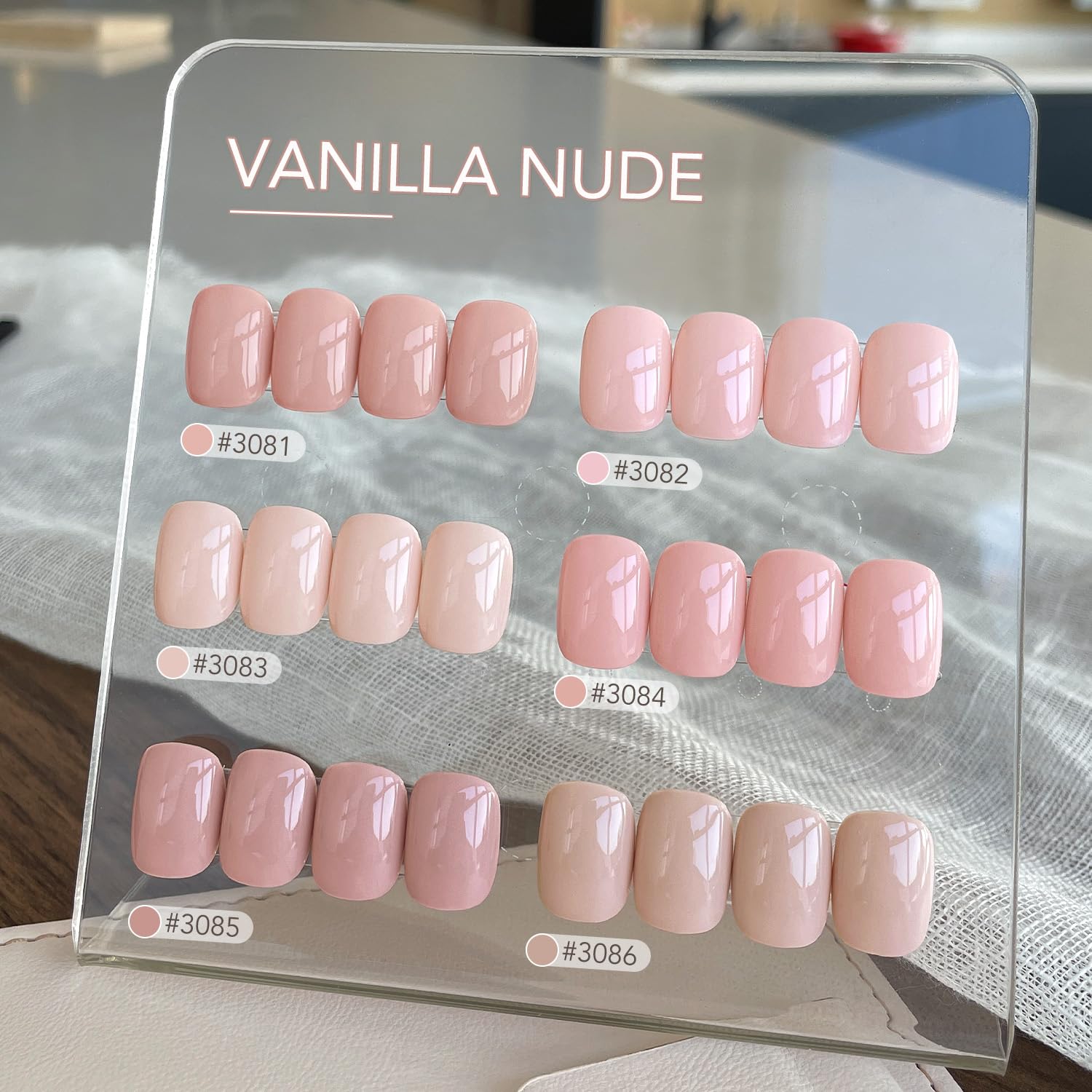 GAOY Macaron nude cream swatch for a subtle, office-ready look.