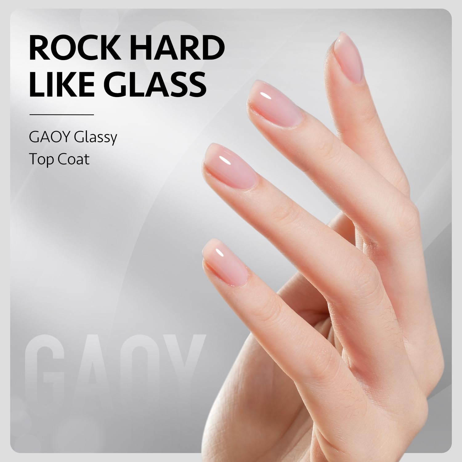 GAOY Matte Top Coat applied to nails creating a velvety matte look.