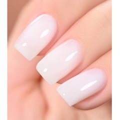 GAOY milky white jelly nude gel polish with translucent soft tone