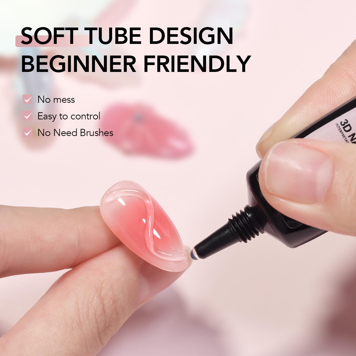 GAOY Nail Art Gel Rhinestone Glue for secure rhinestone placement.