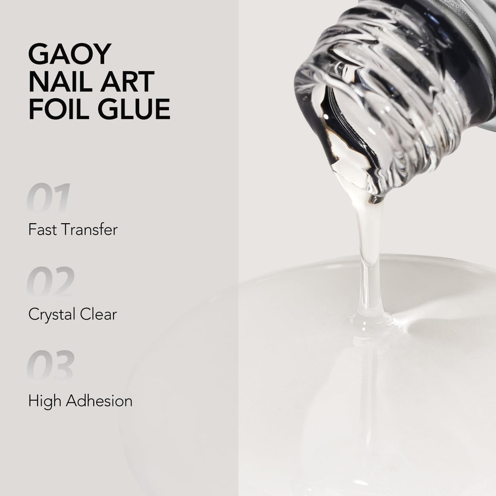 GAOY clear adhesive formula supports stamping and foil transfer with crisp results