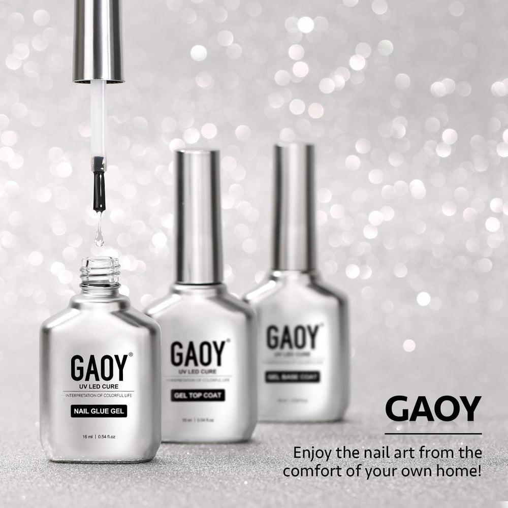 GAOY Nail Glue Gel swatch shows long-lasting adhesion for durable press-on nails