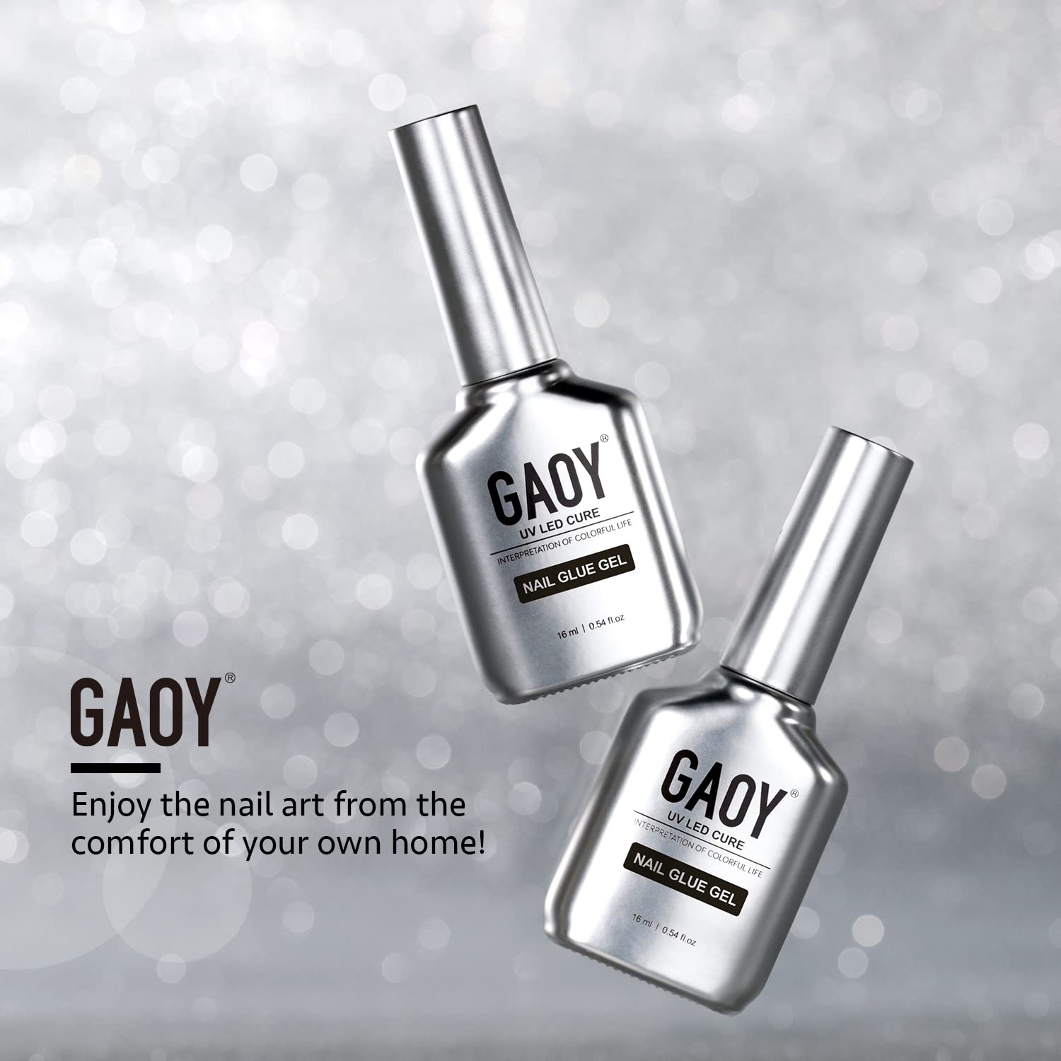 GAOY two 16ml gel bottles in packaging for home use