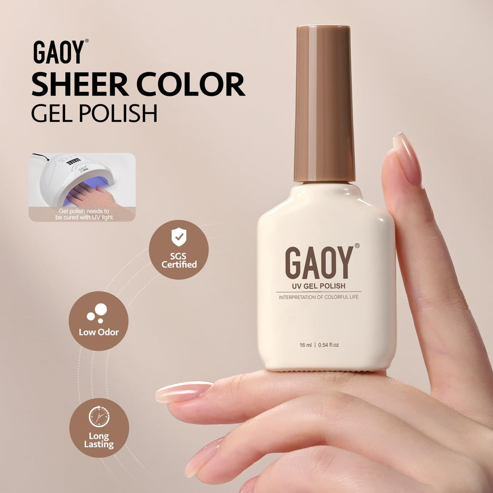 GAOY Nude Jelly with top coat for a shiny jelly finish