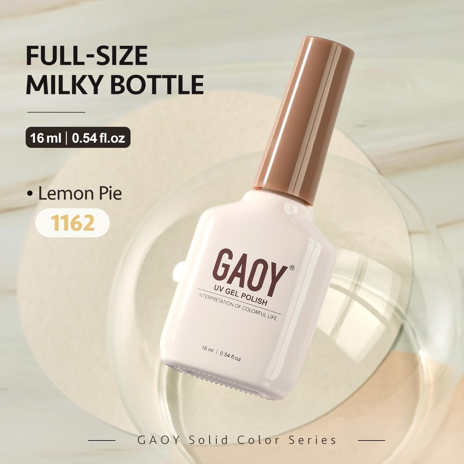 GAOY Lemon Pie at-home manicure setup showing easy, low-odor gel nail care.