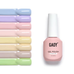 GAOY pastel gel nail polish set colors displayed for at-home manicure