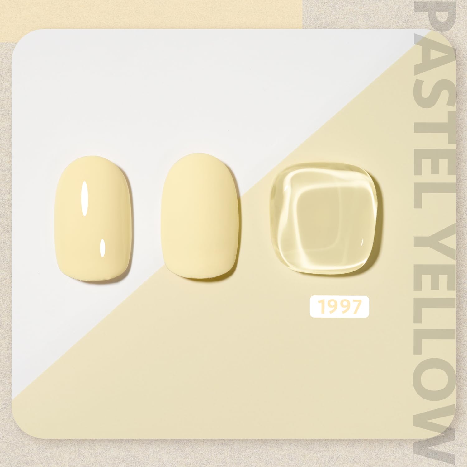 GAOY pastel yellow gel polish brush-on application enables smooth layers at home