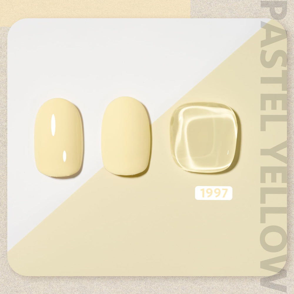 GAOY pastel yellow gel polish brush-on application enables smooth layers at home
