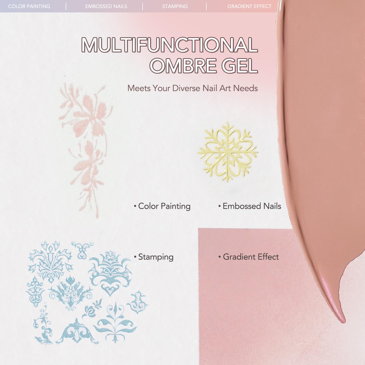 GAOY gel consistency supports smooth gradients for beginners