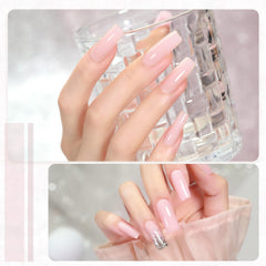 GAOY poly gel steps illustrate quick 3-minute nail extension