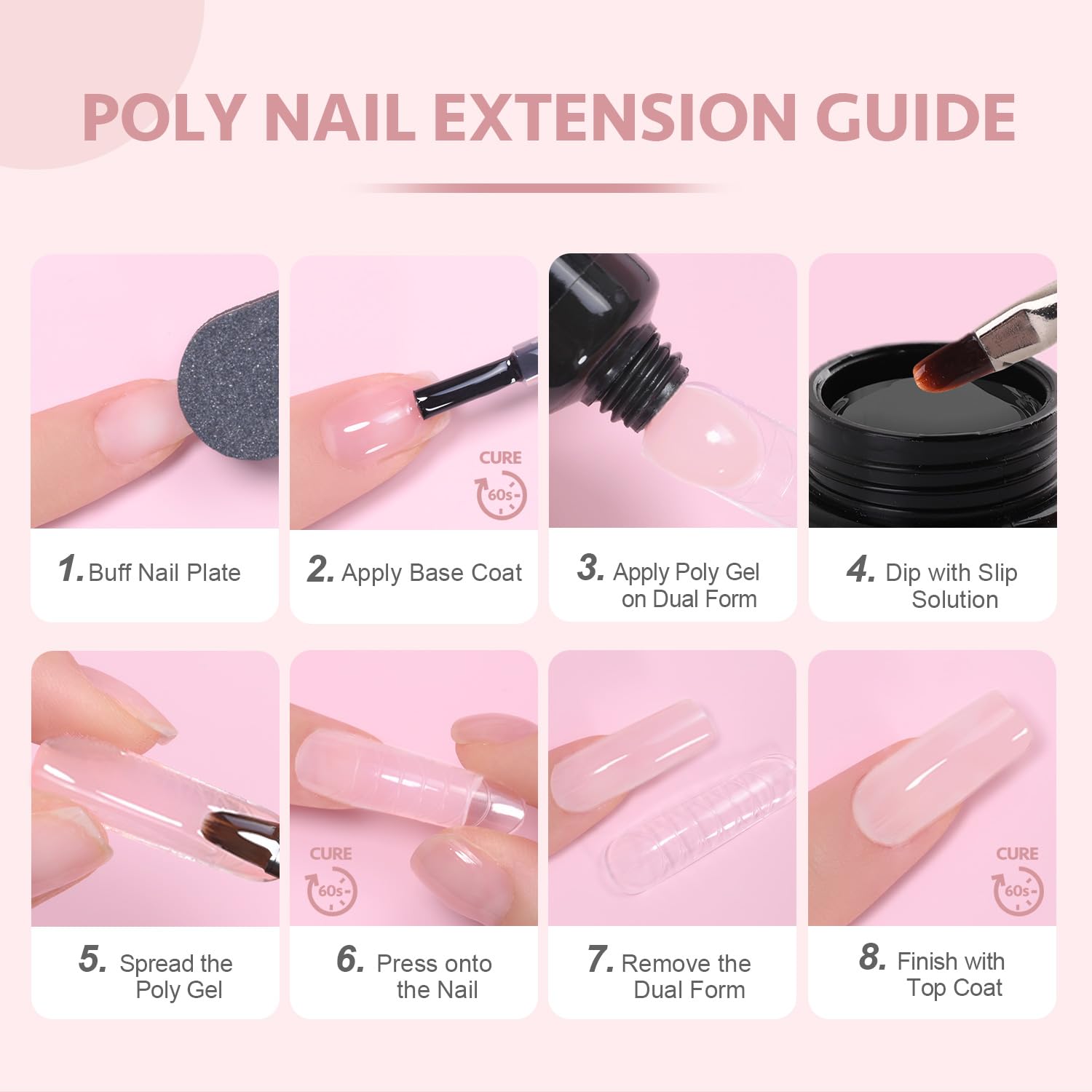 GAOY product display with 60g gel ideal for pro salons or DIY at home