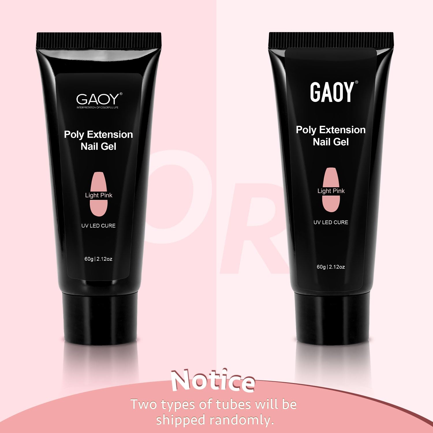 GAOY Poly Gel 60g note that accessories are not included in packaging.