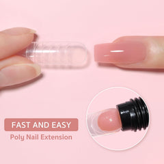 GAOY Poly Gel nude shade swatch demonstrates smooth consistency.