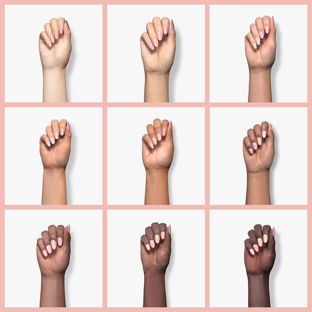 GAOY Poly Gel 60g set on hand highlights natural nude extensions.