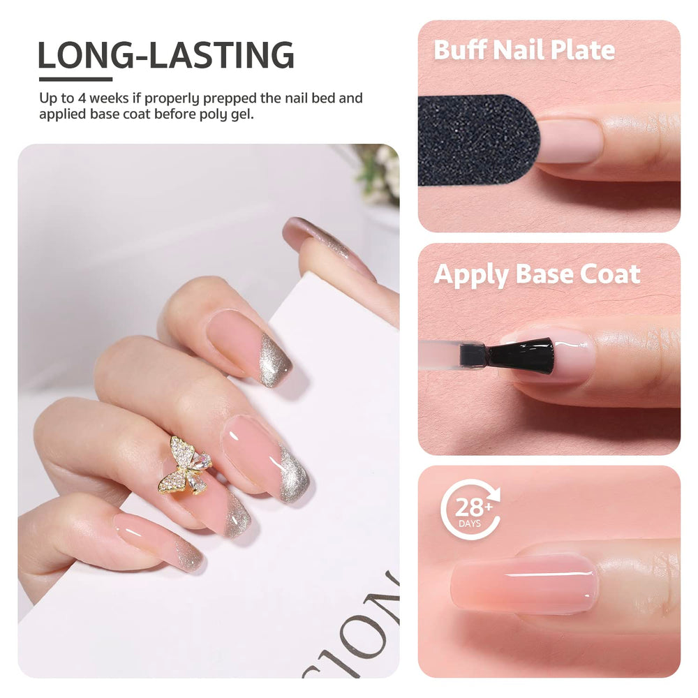 GAOY Poly Gel 60g with 60 second UV cure for fast results.