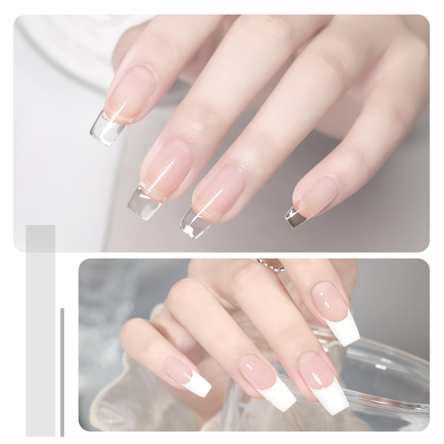 GAOY poly gel application step demonstrates quick three-minute nail extension.