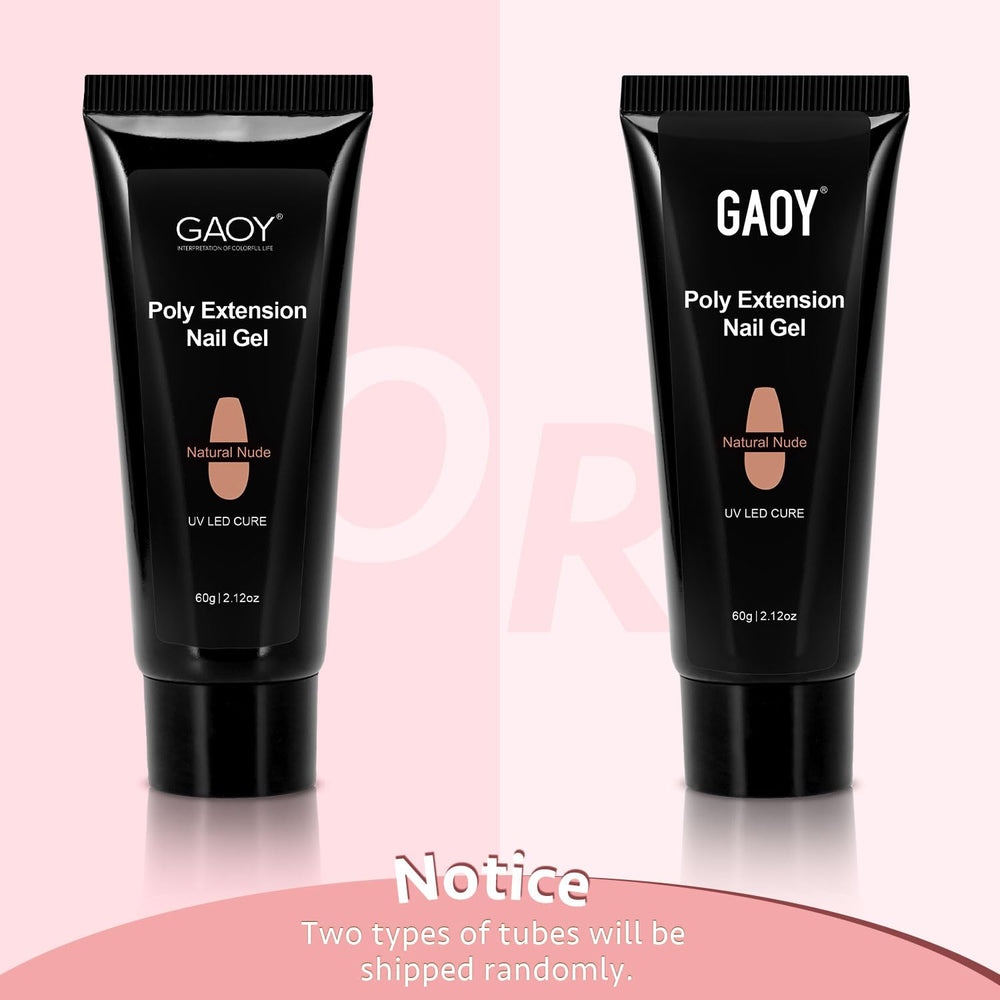 GAOY Poly Gel packaging 60g emphasizes value and easy storage.