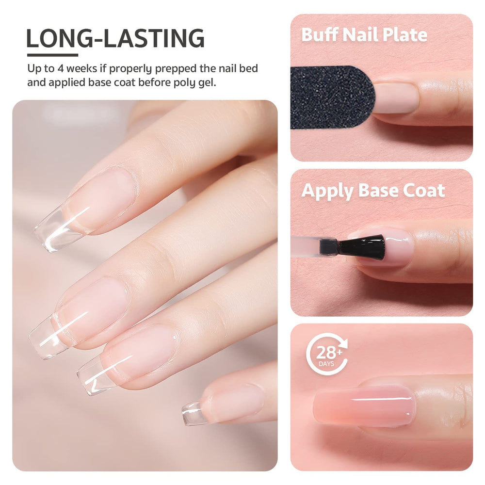 GAOY poly gel slip solution tip illustrates smoother spreading for precise sculpting.