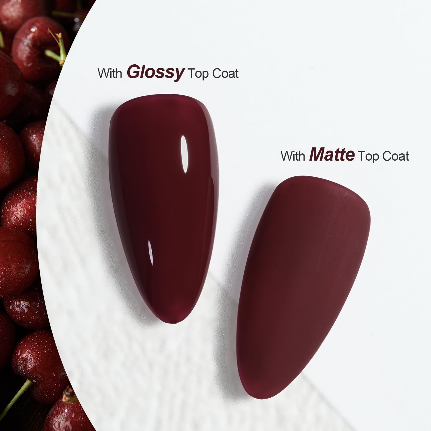 GAOY red gel polish being applied with brush for precise at-home nail art