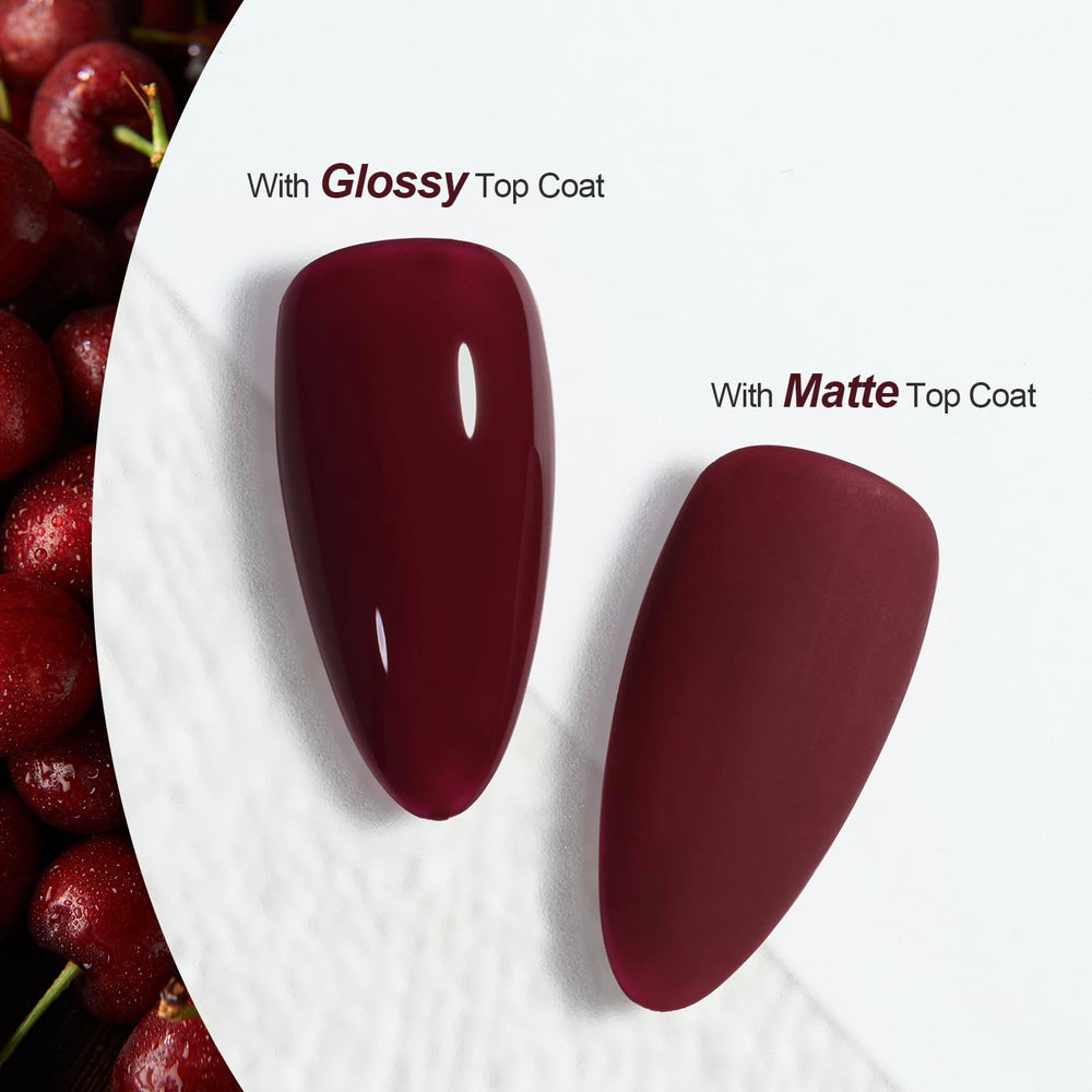 GAOY red gel polish being applied with brush for precise at-home nail art