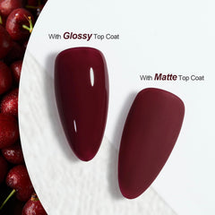 GAOY red gel polish being applied with brush for precise at-home nail art