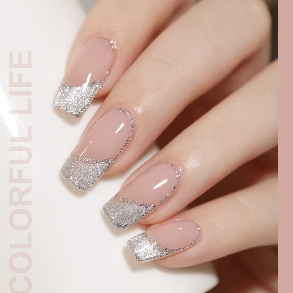 GAOY Reflective translucent UV gel close-up with multi-angle sparkle