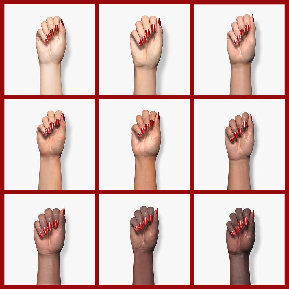 GAOY Ruby Red gel polish cures under UV lamp in 60 seconds.