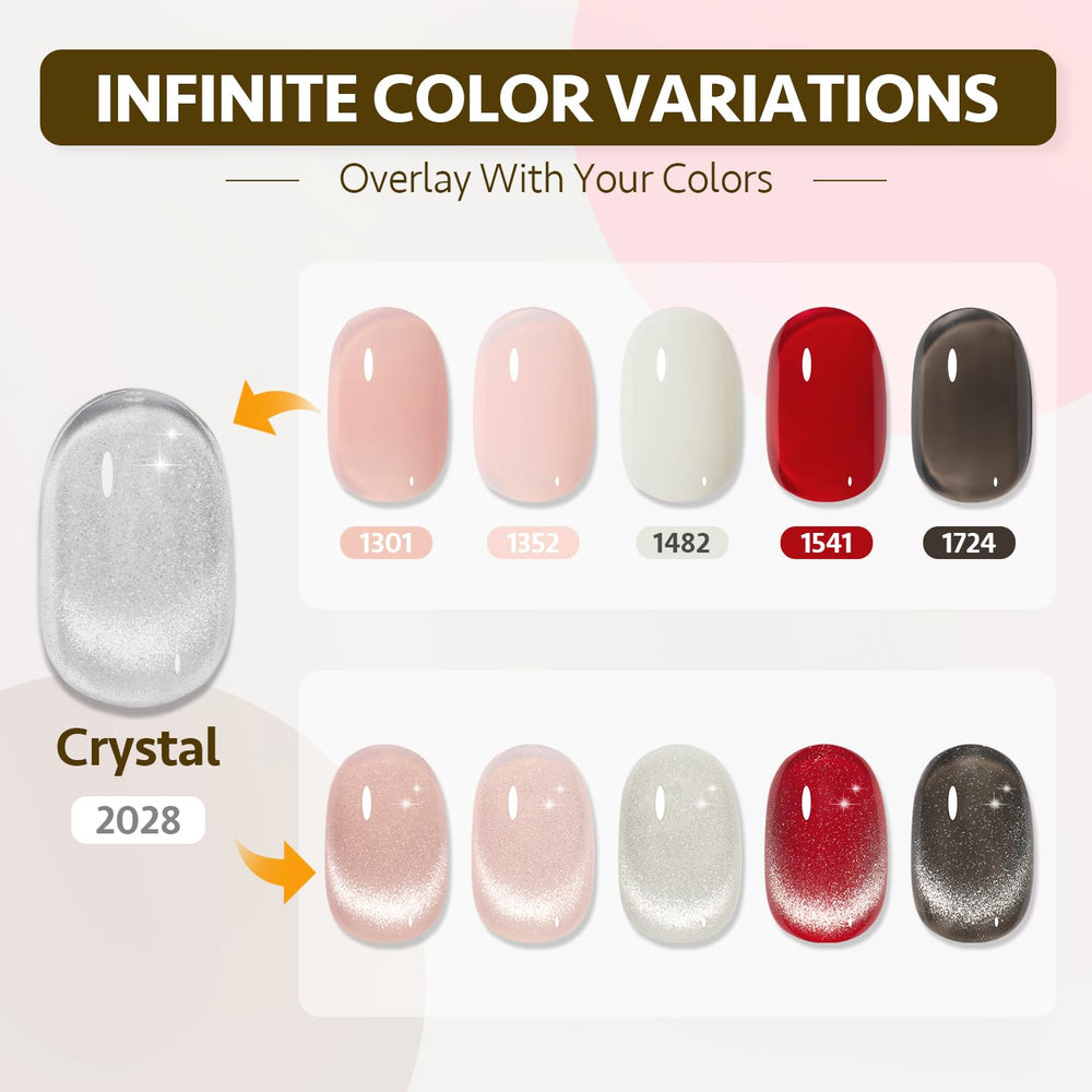 GAOY silver glitter holographic finish for reflective nails
