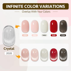 GAOY silver glitter holographic finish for reflective nails