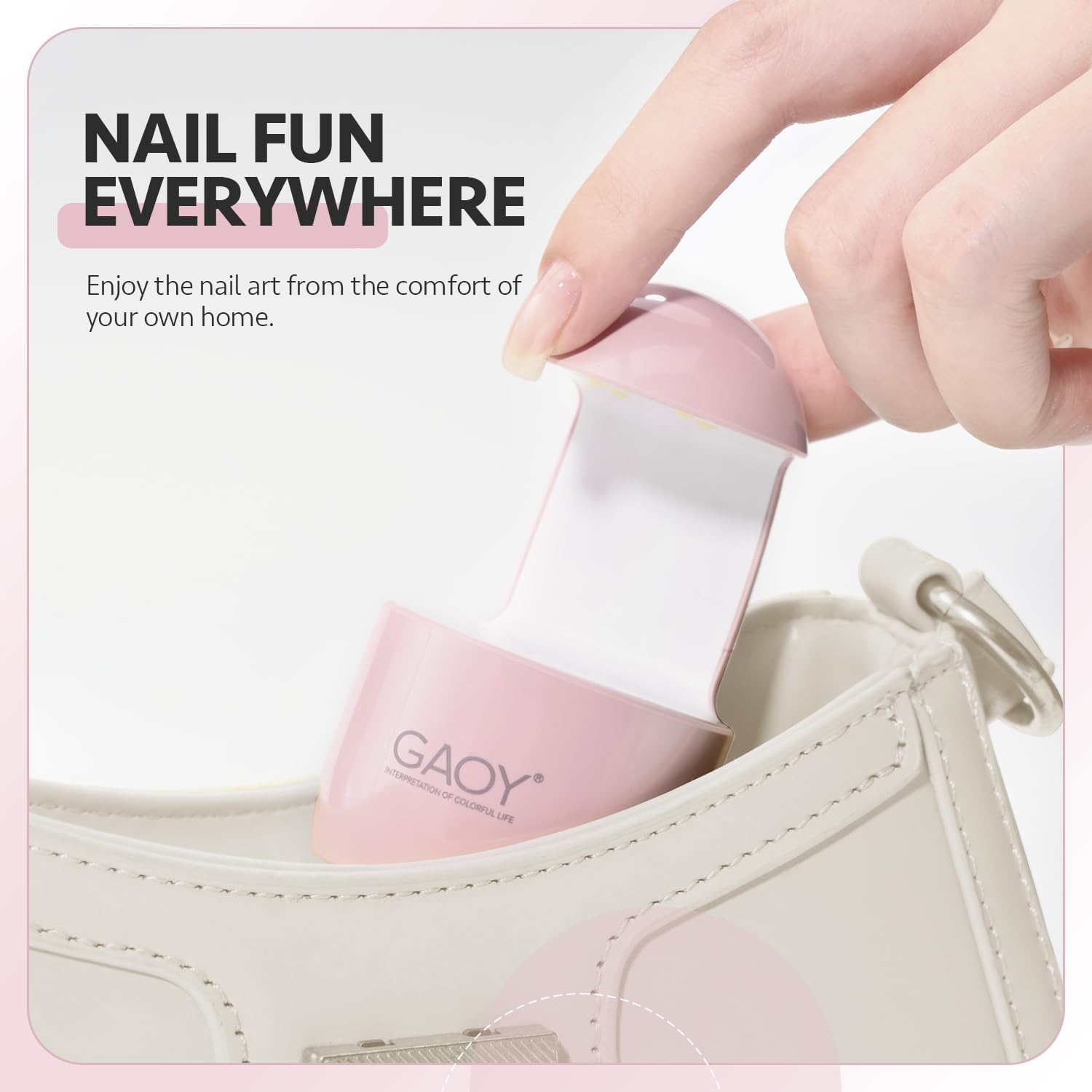 GAOY small USB lamp offers portable gel nail curing on the go.