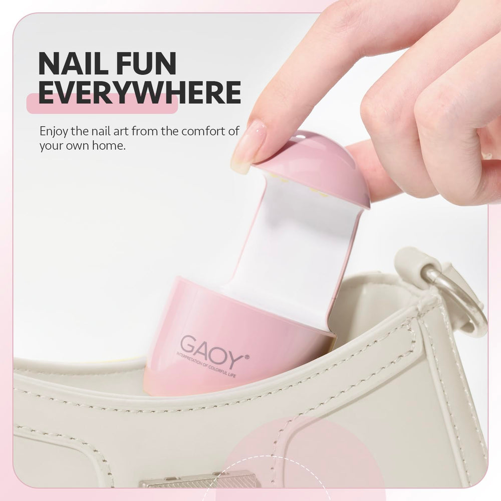 GAOY small USB lamp offers portable gel nail curing on the go.