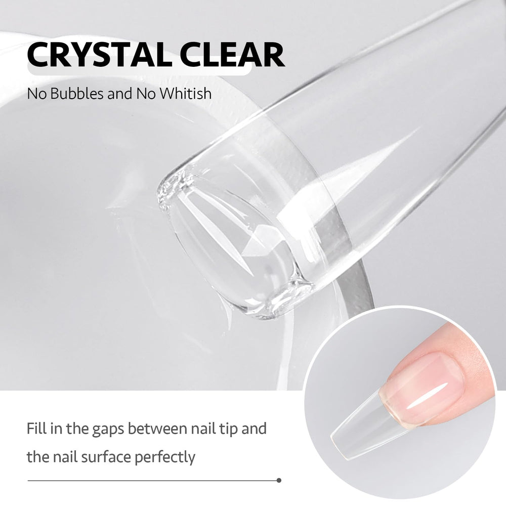 GAOY Solid Nail Glue Gel dry corners during cure demonstrates correct curing technique