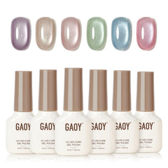 GAOY Summer Gel Nail Set box displays six vibrant shades for beach-ready nails
