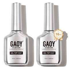 GAOY glassy clear top coat for a glossy gel manicure finish.