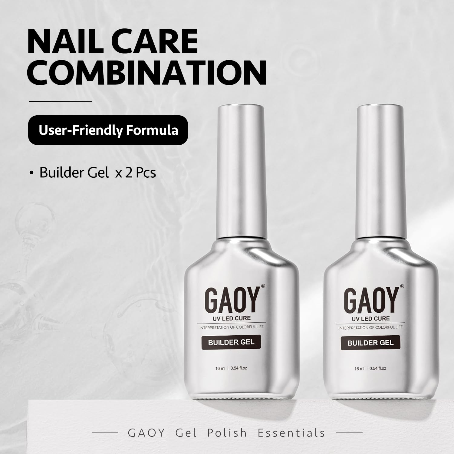 GAOY top coat seals the builder gel to reduce stickiness after curing.