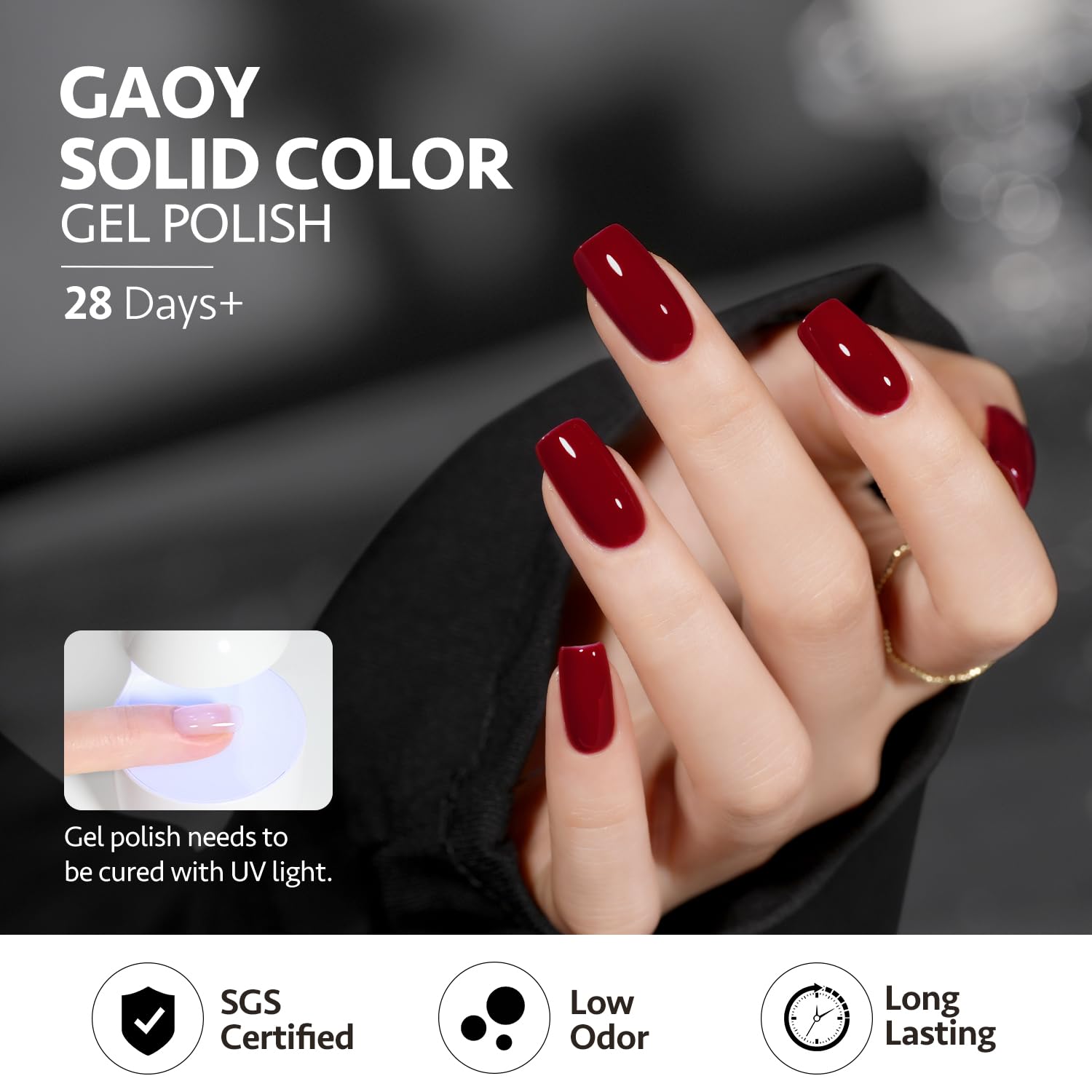 GAOY toxic-free gel nail polish with low odor for home use