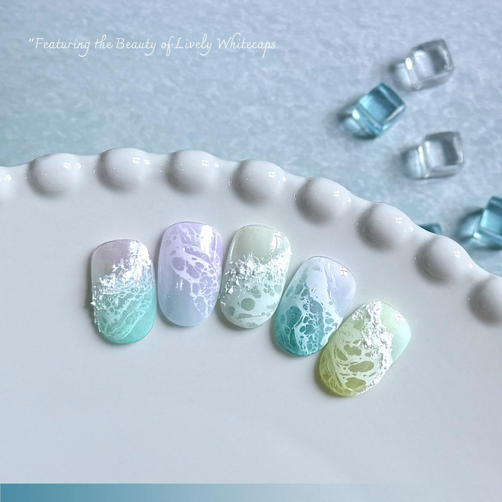 GAOY White Blooming Wave Gel pairs with base colors for layering
