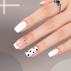 GAOY white gel nail polish brush applying color for precise French tip design.
