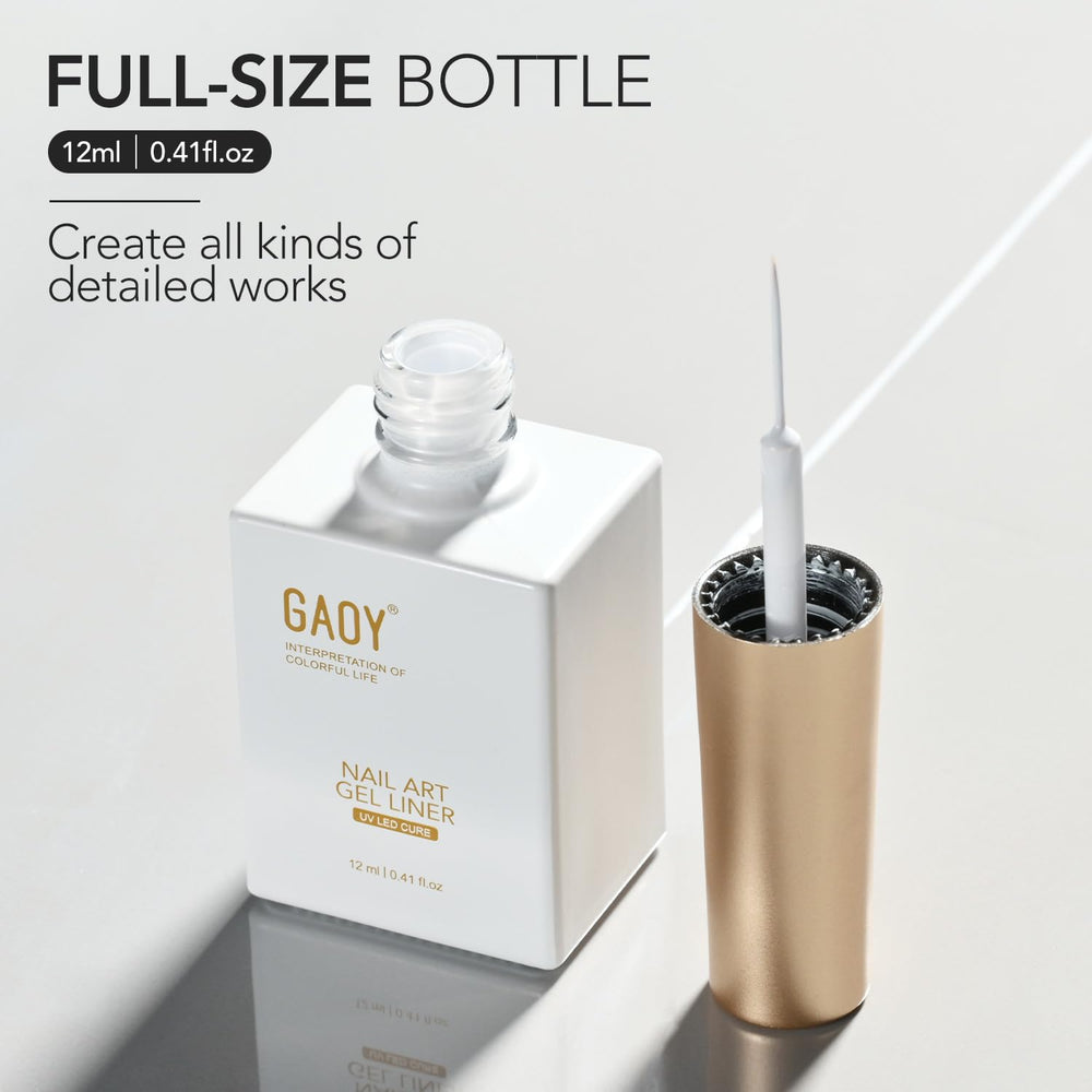 GAOY White Swirl supports at-home nail art creativity and DIY French manicure.