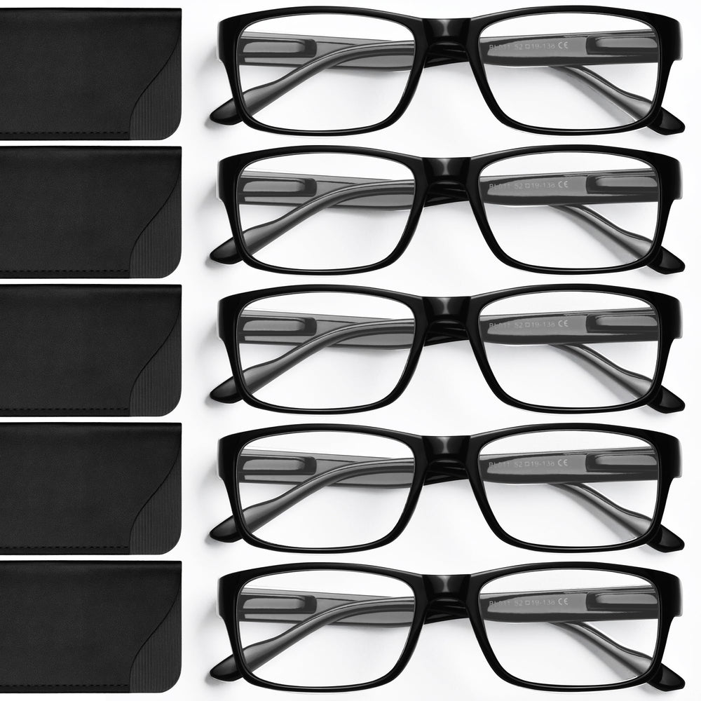 Gaoye 5-pack reading glasses front view for everyday reading comfort.